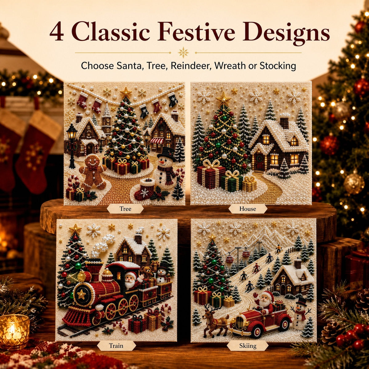 ✨ 3D Christmas Pearl Craft Kit – Relaxing DIY Holiday Art (📦 Free Shipping on 2+)