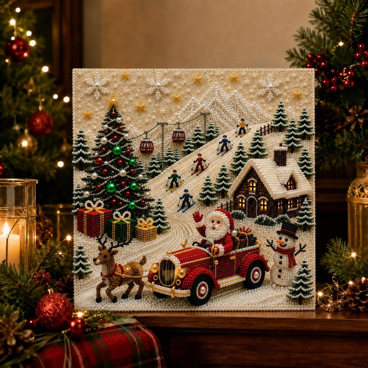 ✨ 3D Christmas Pearl Craft Kit – Relaxing DIY Holiday Art (📦 Free Shipping on 2+)