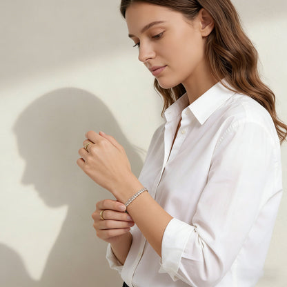 Contemporary Geometric Brilliance Bracelet