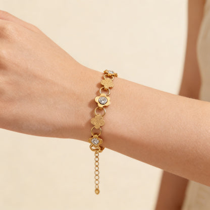 Elegant Floral Blossom Strand Bracelet