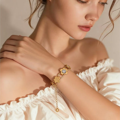 Elegant Floral Blossom Strand Bracelet