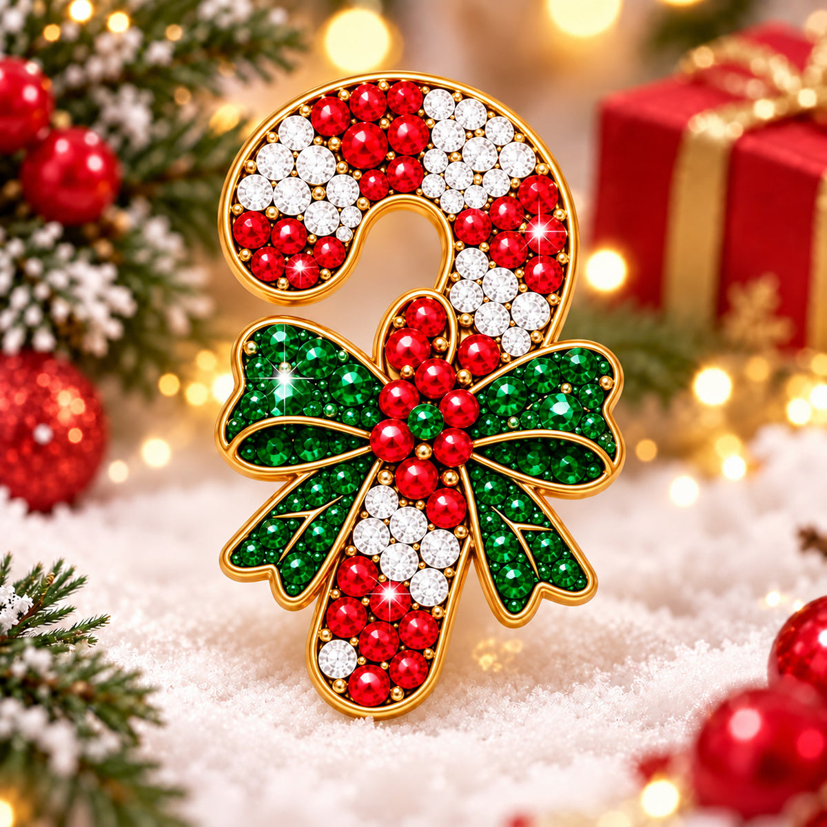 🔥HOT SALE🔥🎄Christmas Diamond Painting Brooch DIY Kit 💎🔥