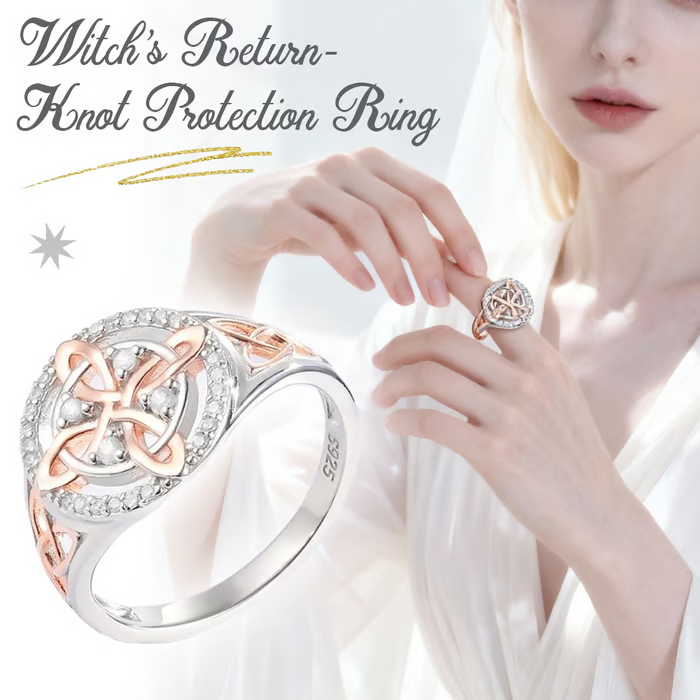 🔮Handmade Witch’s Return-Knot Protection Ring