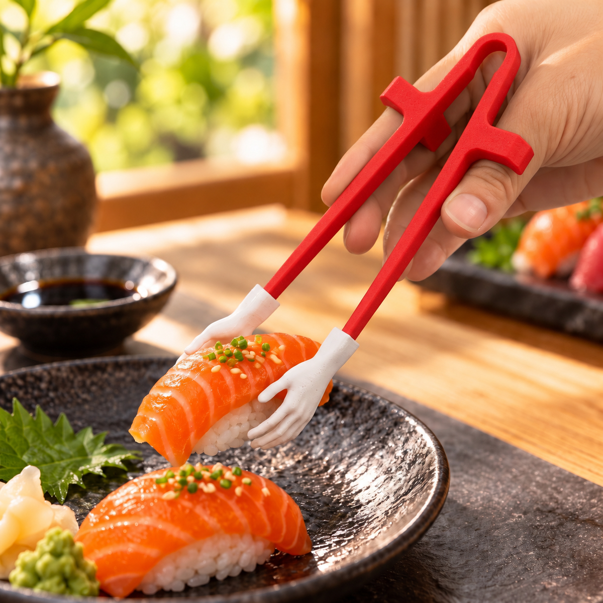 😂 Funny Tiny Hands Sushi Chopsticks – Hilarious Mini Hand Food Grabber for Sushi Lovers & Party Gifts