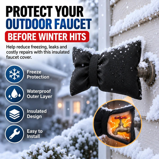 ❄️Insulated Outdoor Faucet Cover – Winter Freeze Protection