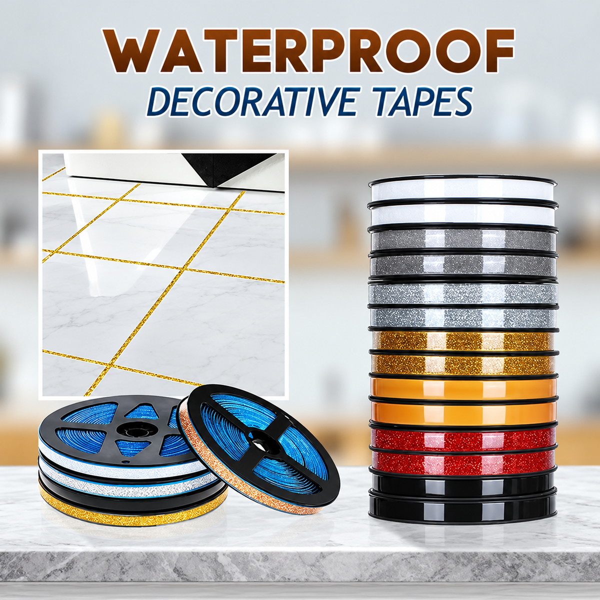 ✨ Peel & Stick Gap Sealing Tape – 6m Kitchen & Bath Edge Trim