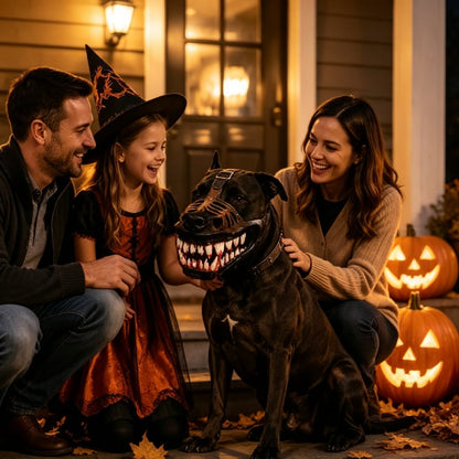 Hellhound Dog Mask 🔥🐕 Halloween Monster Costume For Dogs With Realistic Demon Design1