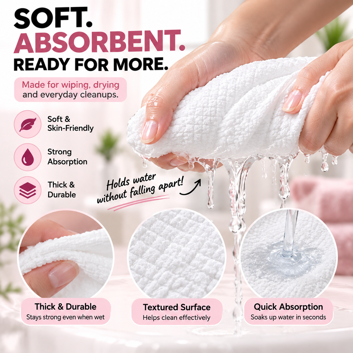 🌿30-Pack Disposable Compressed Towels – Soft, Absorbent & Travel-Friendly