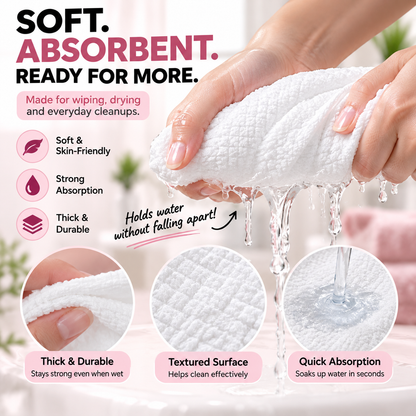 🌿30-Pack Disposable Compressed Towels – Soft, Absorbent & Travel-Friendly