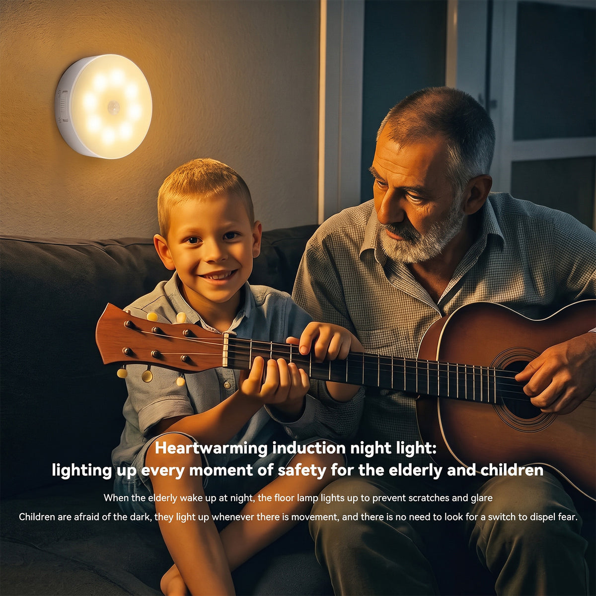 💡Indoor Motion Sensor Night Light USB Rechargeable Lamp