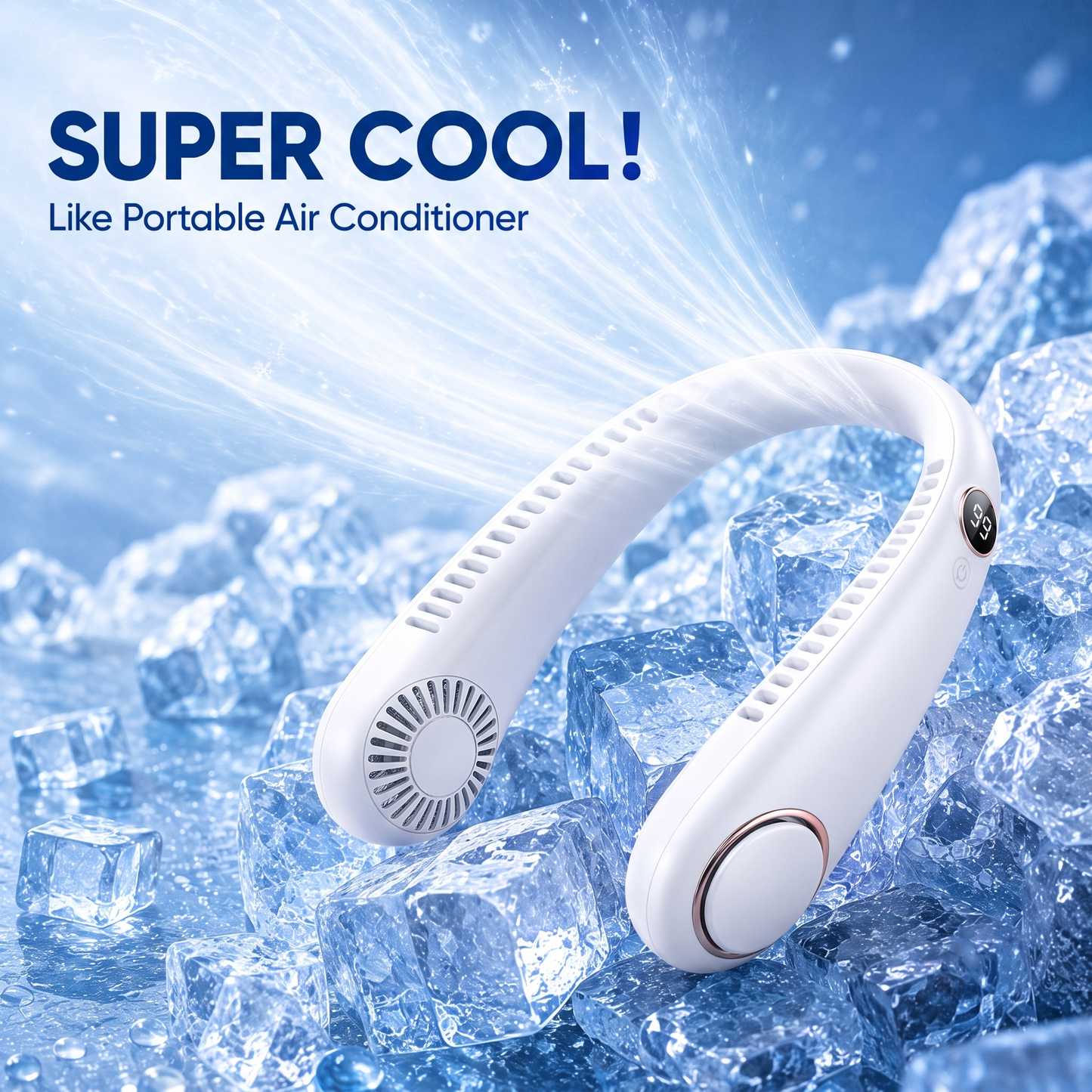 🥳2026 HOT SALE🥳💞50K+ SOLD!🍃💨 50% OFF! Neck Air Conditioner Fan – Ultra‑quiet, 360° rotating, Hands‑free cooling, long battery. 🌬️