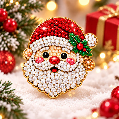 🔥HOT SALE🔥🎄Christmas Diamond Painting Brooch DIY Kit 💎🔥