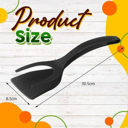 🍳2-in-1 Grip & Flip Tongs – Stop Fighting With Awkward Flips