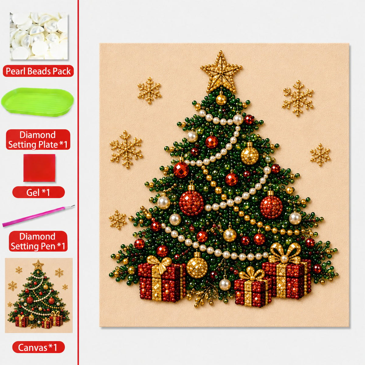 ✨ 3D Christmas Pearl Craft Kit – Relaxing DIY Holiday Art (📦 Free Shipping on 2+)