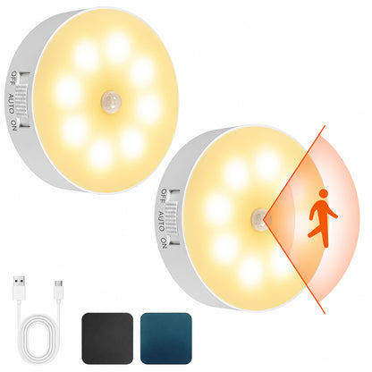 💡Indoor Motion Sensor Night Light USB Rechargeable Lamp
