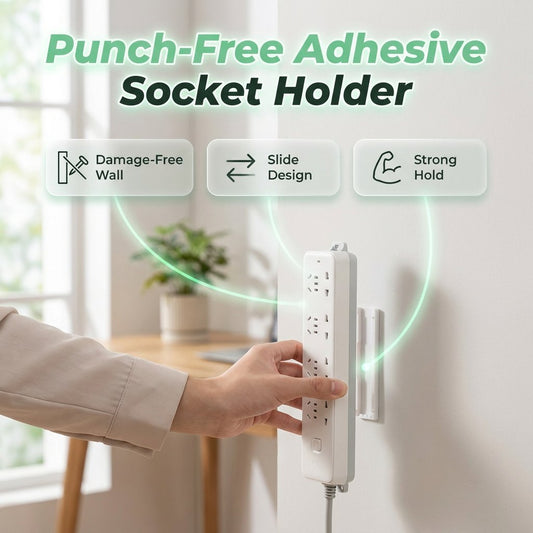 🔥LAST DAY 50% OFF -Adhesive Punch-free Socket Holder 🎁(Set of 5)