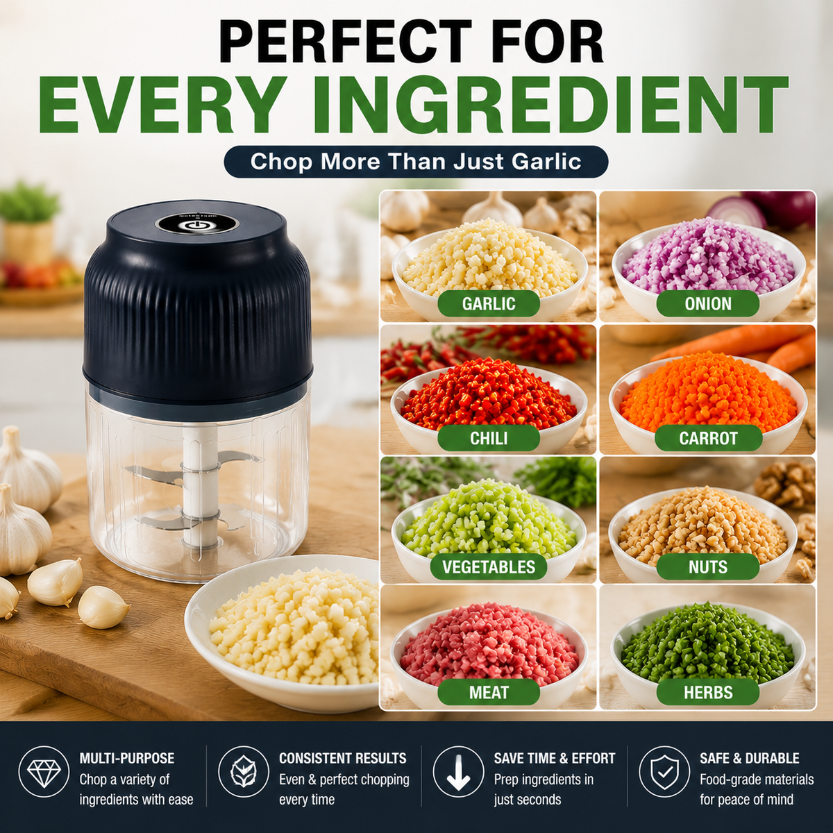 🔥50% off on the last day🔥| 😩 Still Chopping Garlic by Hand? This Kitchen Gadget Does It in 3 Seconds