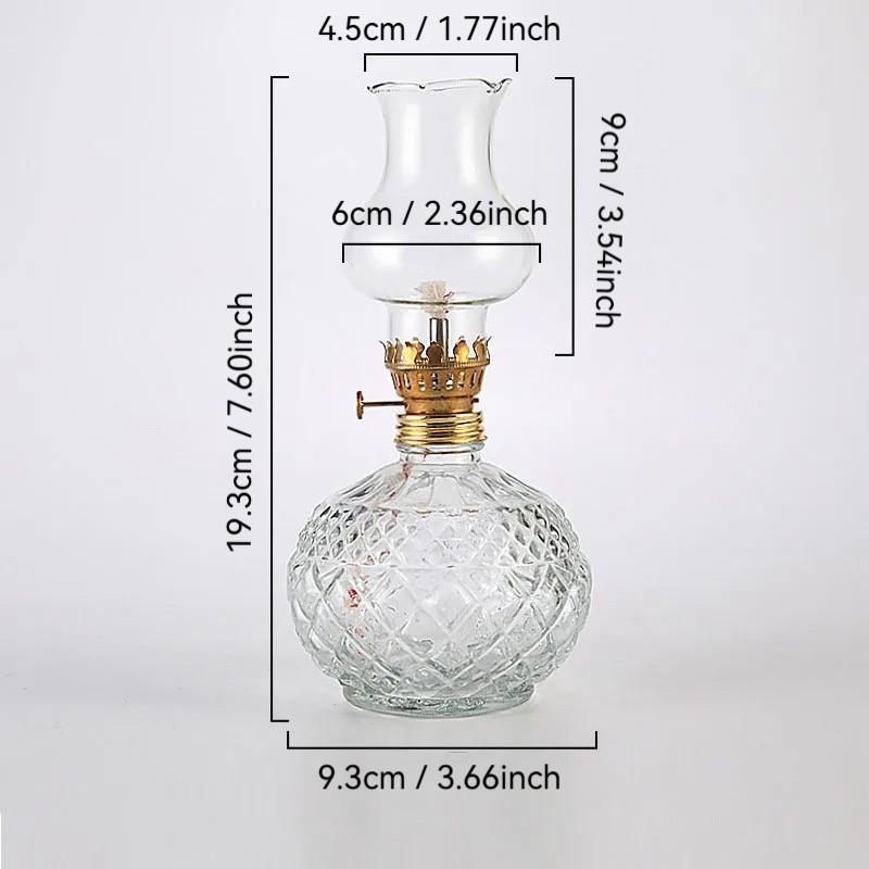 🔥🕯️Vintage Style Oil Lamp with Glass Candle Holder