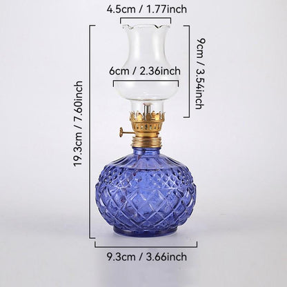 🔥🕯️Vintage Style Oil Lamp with Glass Candle Holder