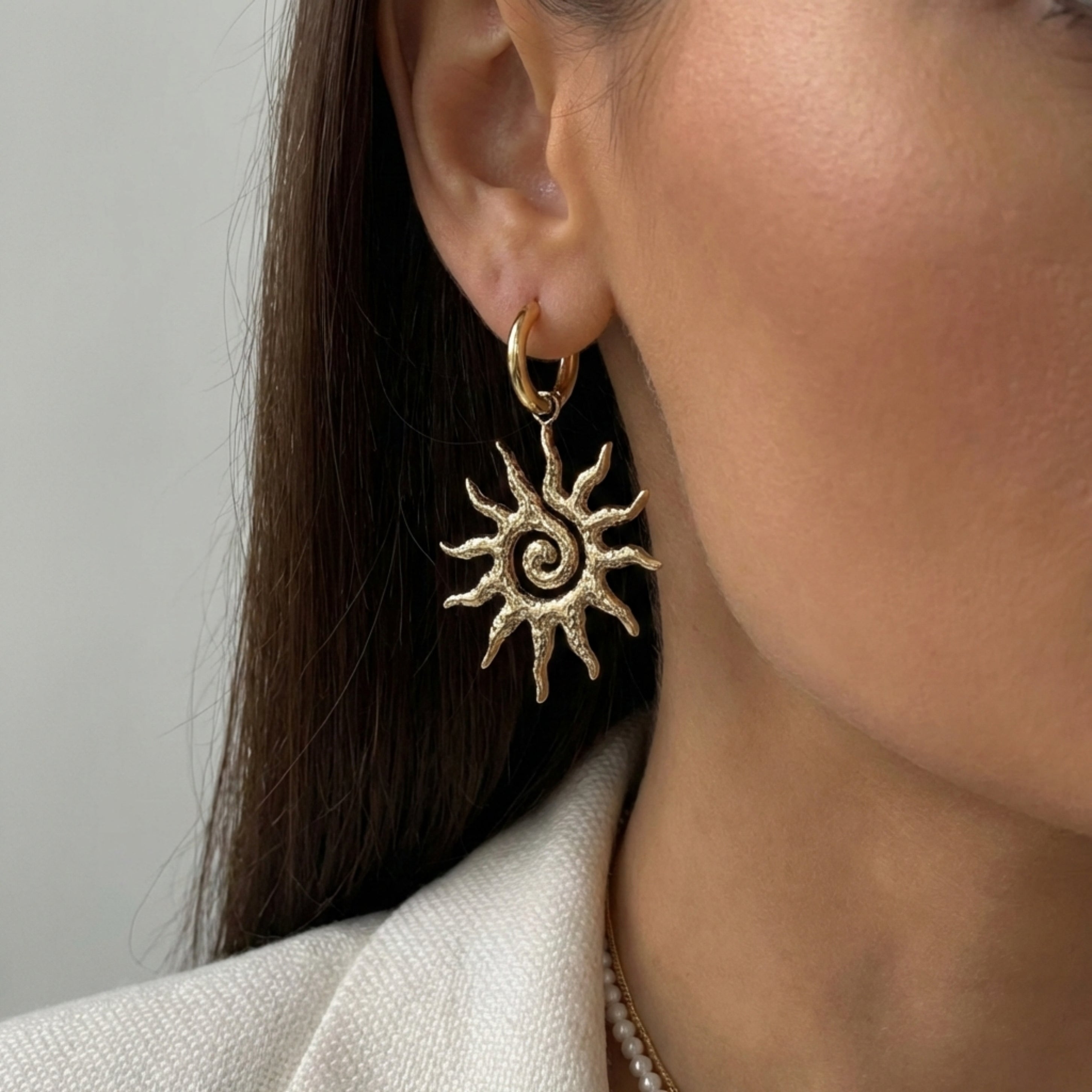 Celestial Radiance Sunburst Earrings