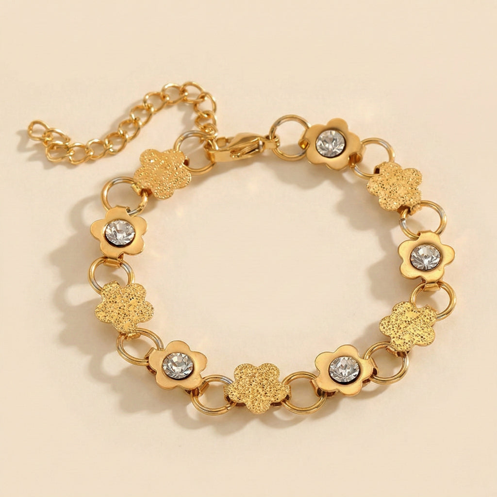 Elegant Floral Blossom Strand Bracelet
