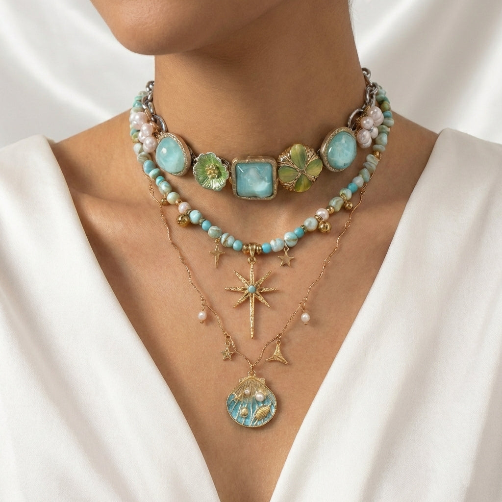 Bohemian Coastal Charm Necklace