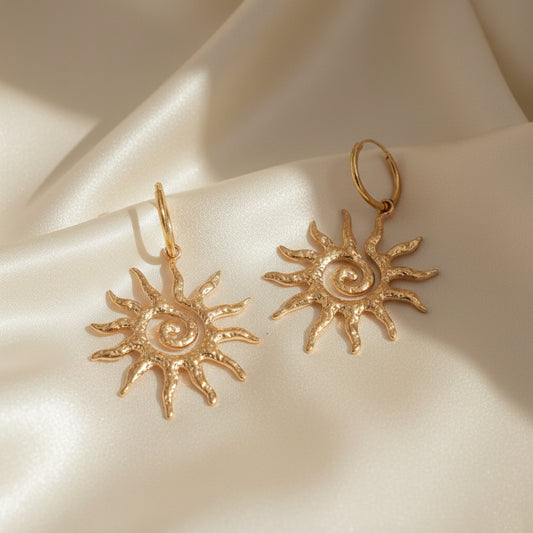 Celestial Radiance Sunburst Earrings