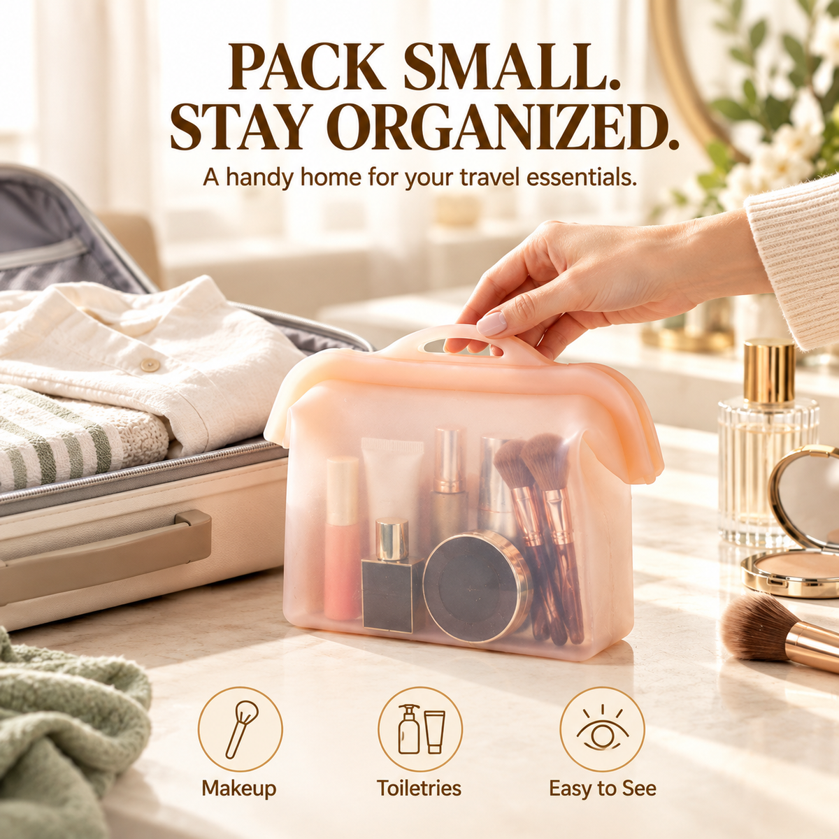 🥗 Stand-Up Reusable Silicone Food Storage Bag | Wide-Open 1L Design for Easy Kitchen Organization