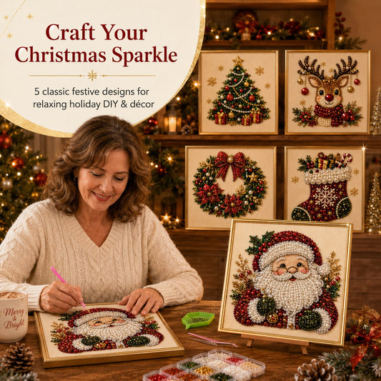 ✨ 3D Christmas Pearl Craft Kit – Relaxing DIY Holiday Art (📦 Free Shipping on 2+)