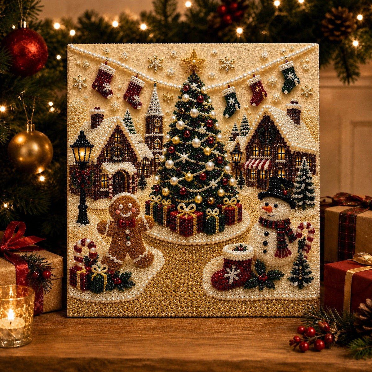 ✨ 3D Christmas Pearl Craft Kit – Relaxing DIY Holiday Art (📦 Free Shipping on 2+)