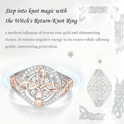 🔮Handmade Witch’s Return-Knot Protection Ring