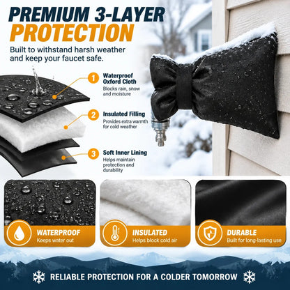 ❄️Insulated Outdoor Faucet Cover – Winter Freeze Protection