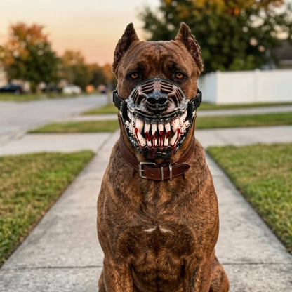 Hellhound Dog Mask 🔥🐕 Halloween Monster Costume For Dogs With Realistic Demon Design1