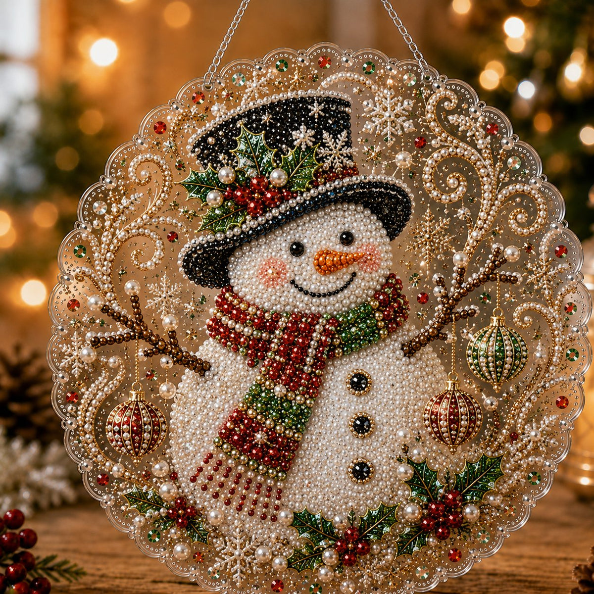 🎄Christmas DIY Diamond Painting Hanging Ornament Kit💎1