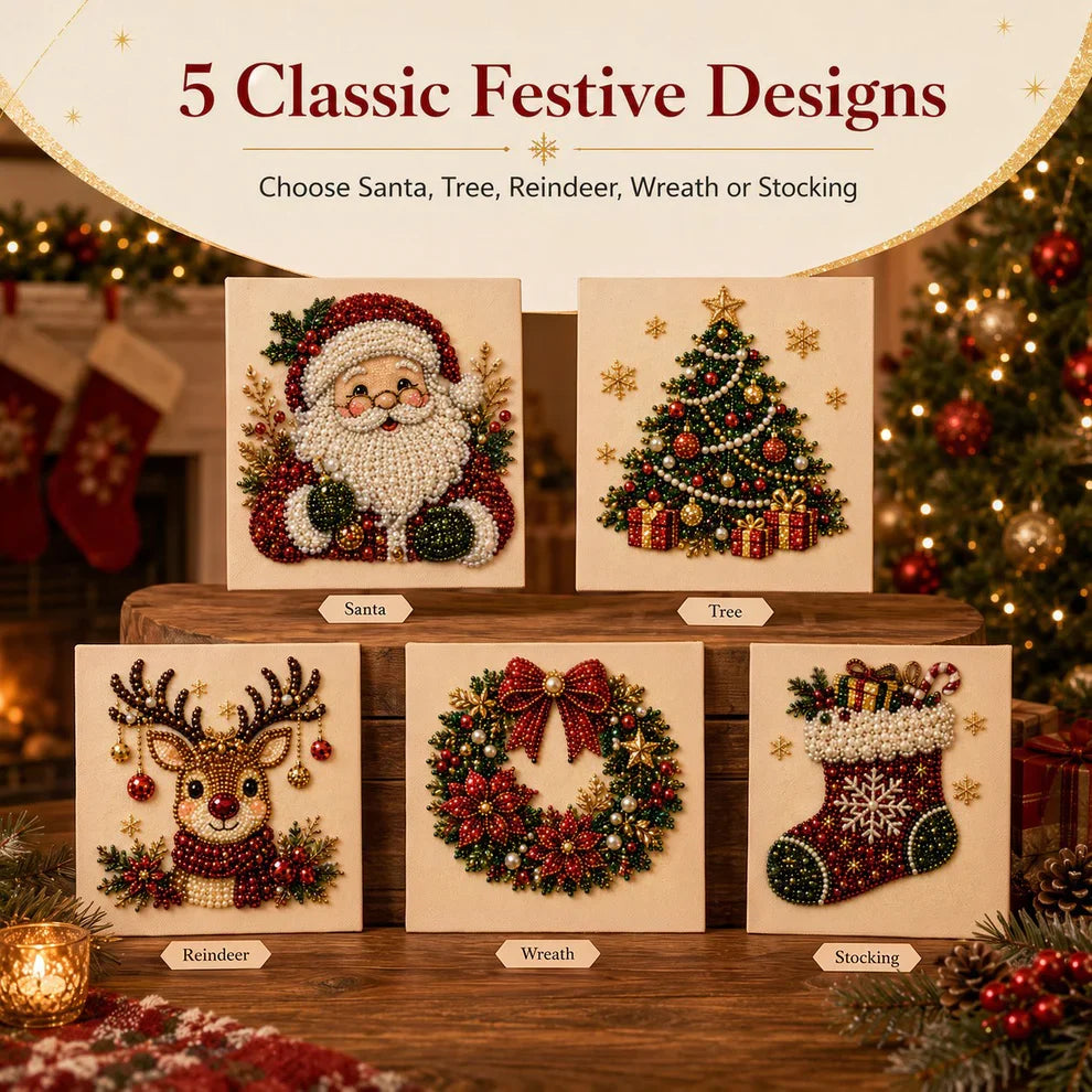 ✨ 3D Christmas Pearl Craft Kit – Relaxing DIY Holiday Art (📦 Free Shipping on 2+)