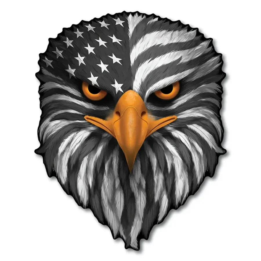 🦅Reflective Eagle Eyes USA Flag Decal – Waterproof Patriotic Vinyl Sticker for Trucks
