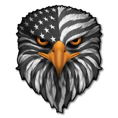 🦅Reflective Eagle Eyes USA Flag Decal – Waterproof Patriotic Vinyl Sticker for Trucks
